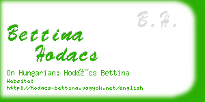 bettina hodacs business card